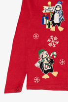 Vintage Red Bechamel Penguins Ugly Christmas Cardigan (1990s)