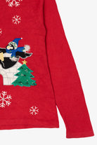 Vintage Red Bechamel Penguins Ugly Christmas Cardigan (1990s)