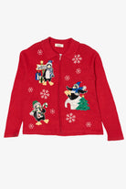 Vintage Red Bechamel Penguins Ugly Christmas Cardigan (1990s)
