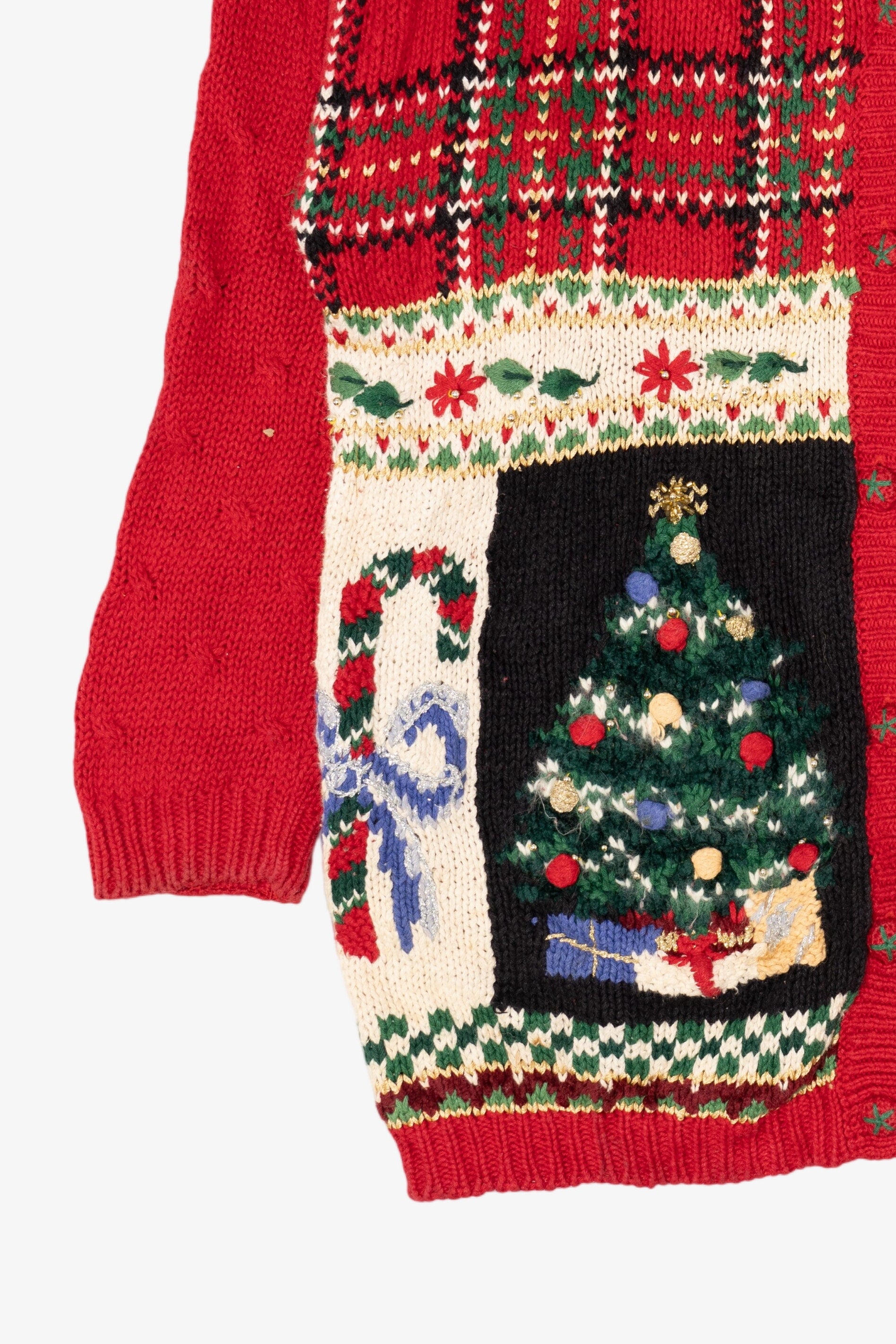 Vintage Red Carolina Colours Ugly Christmas Cardigan (1990s)