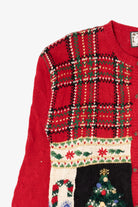 Vintage Red Carolina Colours Ugly Christmas Cardigan (1990s)