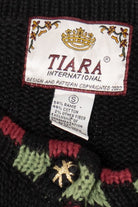 Vintage Black Tiara International Santa Ugly Christmas Cardigan (2000s)