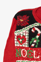 Vintage Red Heirloom Collectible Santa Ugly Christmas Cardigan (1990s)