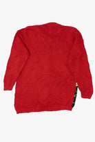 Vintage Red Heirloom Collectible Santa Ugly Christmas Cardigan (1990s)