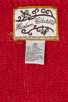 Vintage Red Heirloom Collectible Stockings Christmas Cardigan (1990s)