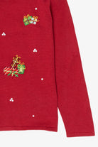 Vintage Red Y2k Lightweight Presents Ugly Christmas Cardigan (2000s)