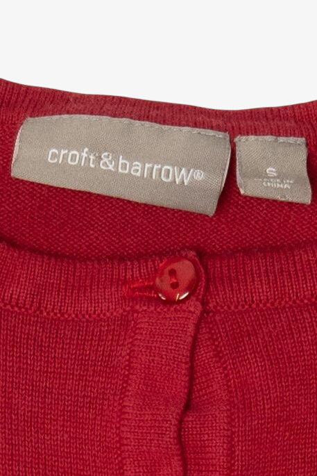 Vintage Red Y2k Lightweight Presents Ugly Christmas Cardigan (2000s)