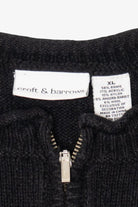 Vintage Black I"ce Skating Winter Snowmen" Ugly Christmas Cardigan