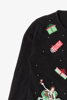 Vintage Black Fashion And Presents Ugly Christmas Cardigan (2000s)