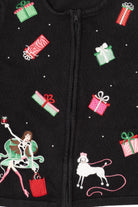Vintage Black Fashion And Presents Ugly Christmas Cardigan (2000s)