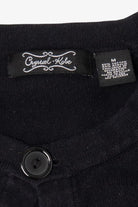Vintage Black Crystal Kobe Flamingos Ugly Christmas Cardigan (2000s)