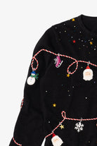 Vintage Black Designers Originals Studio Ugly Christmas Cardigan (1990s)