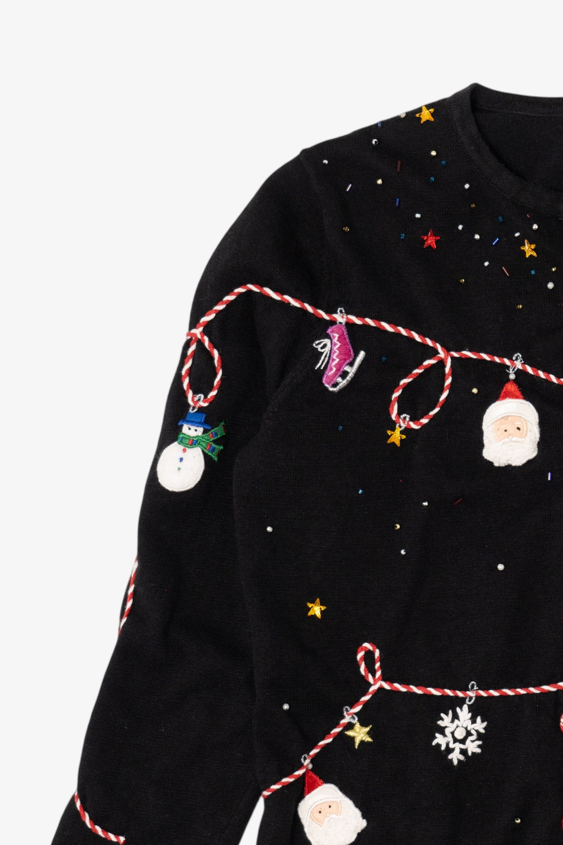 Vintage Black Designers Originals Studio Ugly Christmas Cardigan (1990s)