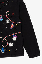 Vintage Black Designers Originals Studio Ugly Christmas Cardigan (1990s)