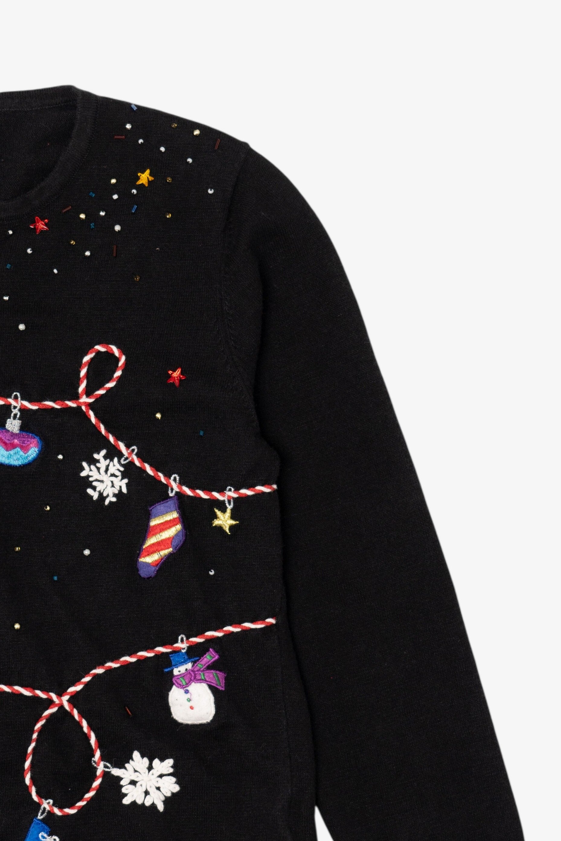 Vintage Black Designers Originals Studio Ugly Christmas Cardigan (1990s)