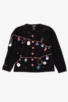 Vintage Black Designers Originals Studio Ugly Christmas Cardigan (1990s)