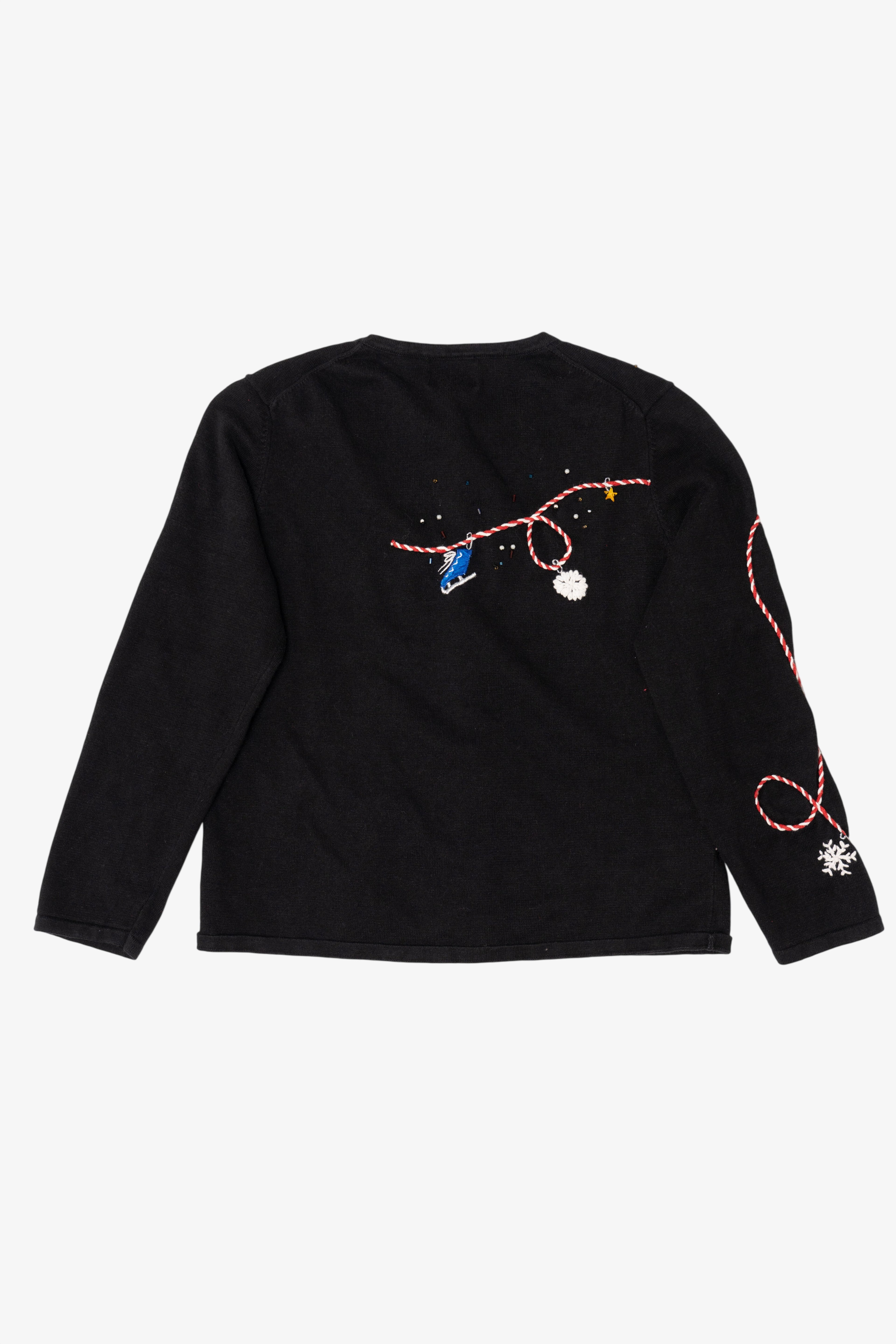 Vintage Black Designers Originals Studio Ugly Christmas Cardigan (1990s)