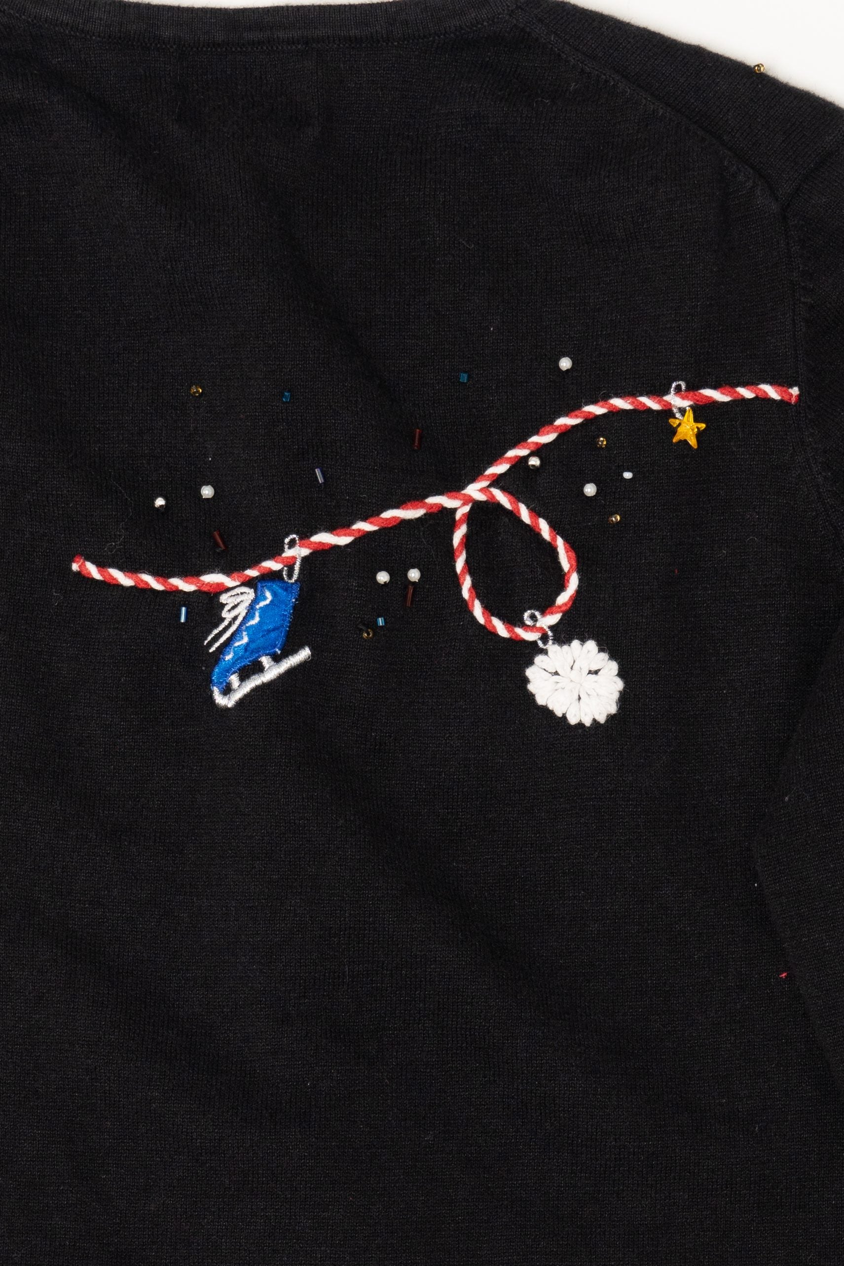 Vintage Black Designers Originals Studio Ugly Christmas Cardigan (1990s)
