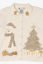 Vintage White Studio Collection Teddy Bear Ugly Christmas Cardigan (2000s)