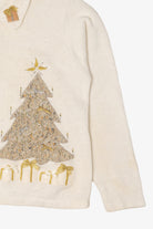Vintage White Studio Collection Teddy Bear Ugly Christmas Cardigan (2000s)