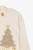 Vintage White Studio Collection Teddy Bear Ugly Christmas Cardigan (2000s)
