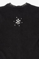 Vintage Black Erika Winter Windows Ugly Christmas Cardigan (2000s)