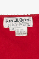 Vintage Red Y2k Lightweight Jack B. Quick Snowmen Ugly Christmas Cardigan (1990s)