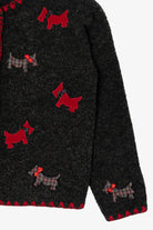 Vintage Dark Gray Marisa Christina Dogs Ugly Christmas Cardigan (2000s)