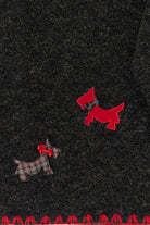 Vintage Dark Gray Marisa Christina Dogs Ugly Christmas Cardigan (2000s)