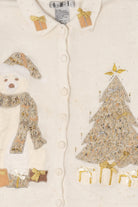 Vintage White OHI Teddy Bear Ugly Christmas Cardigan (2000s)