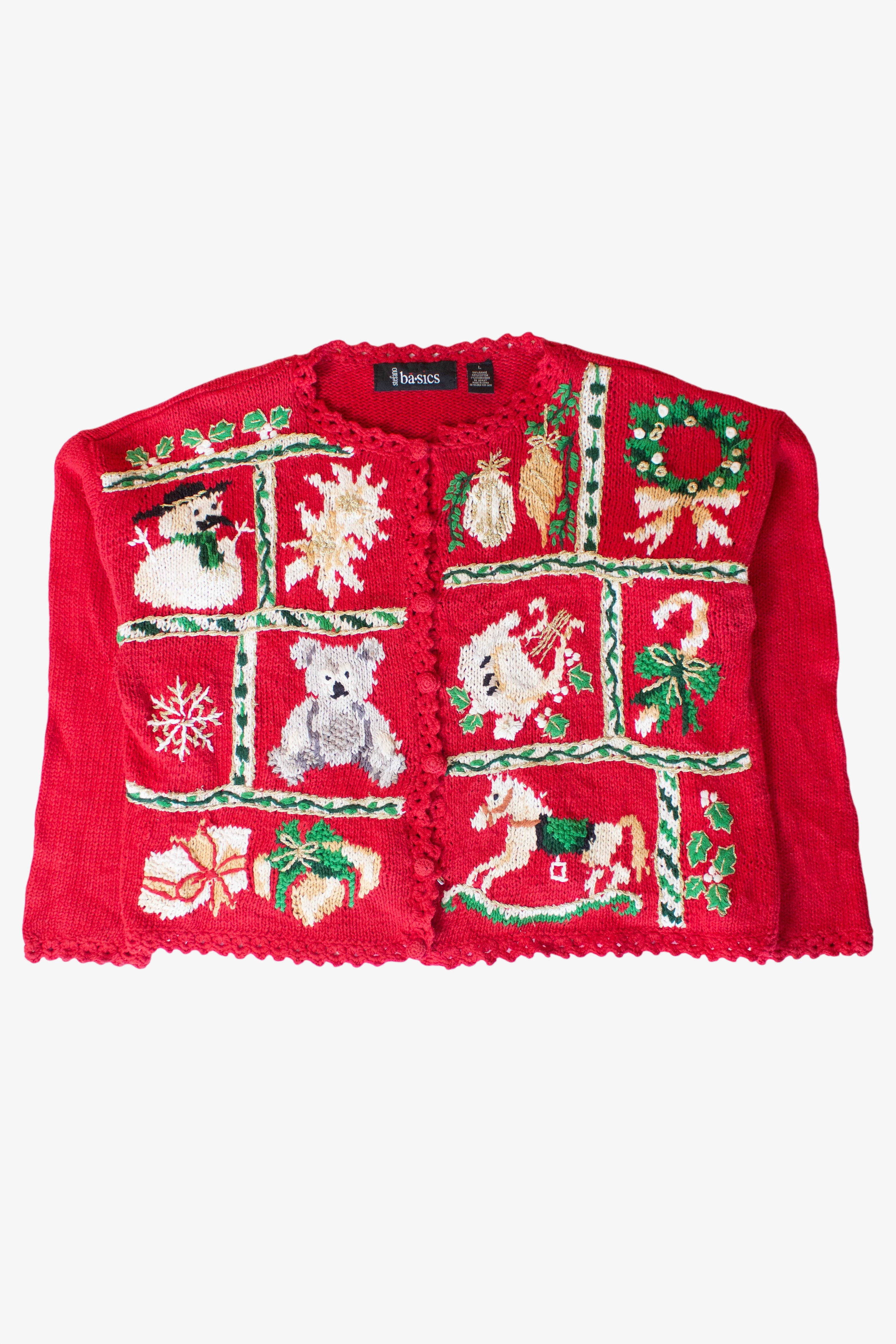 Vintage Stefano Basics Ugly Christmas Cardigan (1990s)