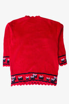 Vintage Red Snowman Christmas Pullover (1990s)