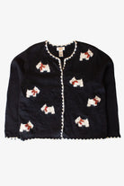 Vintage Terriers Christmas Cardigan (1990s)