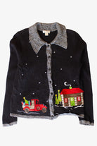Truck & Cabin Christmas Cardigan (2000s)