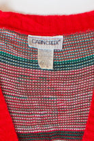 Vintage Cabin Creek Stripes Christmas Cardigan (1990s)