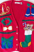 Vintage Maggie Lawrence Christmas Cardigan (1990s)