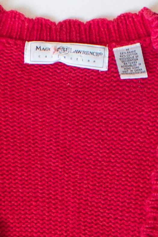 Vintage Maggie Lawrence Christmas Cardigan (1990s)