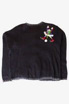 Vintage Noel Collage Ugly Christmas Cardigan (1990s)