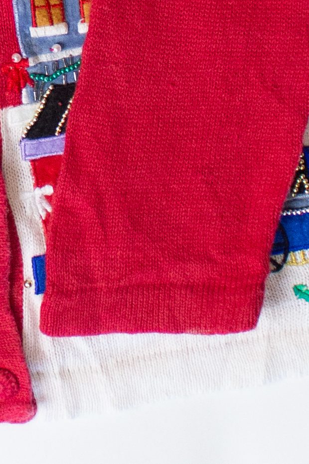 Vintage North Pole Depot Christmas Cardigan (1990s)