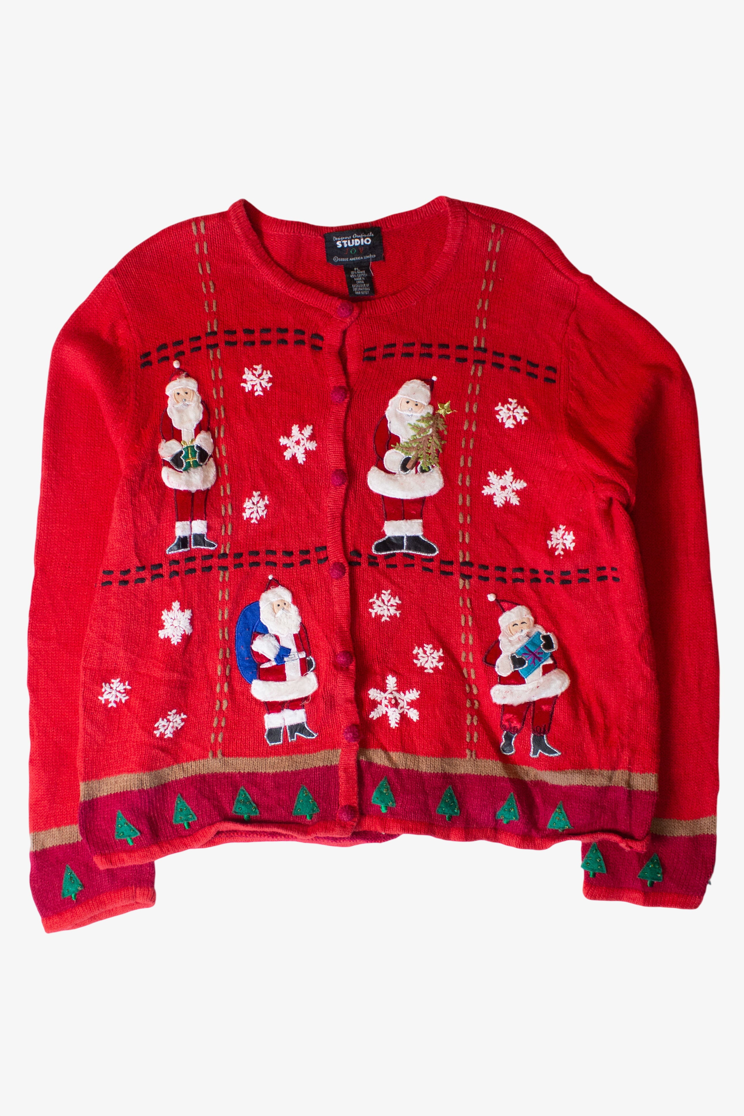 Vintage Santas Ugly Christmas Cardigan (1990s)