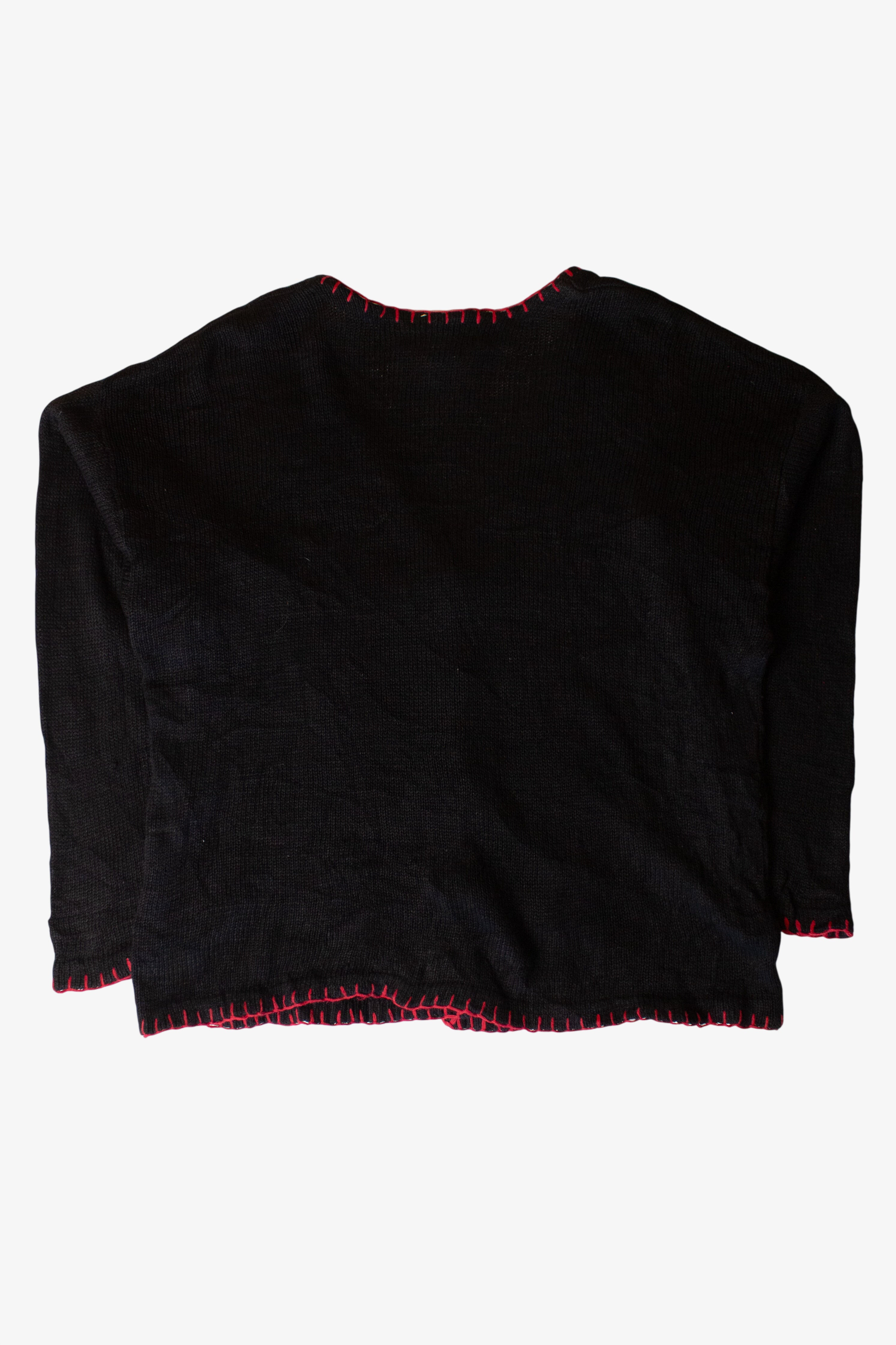 Vintage Black Nutcrackers Christmas Cardigan (1990s)