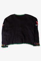 Vintage Work in Progress Santas Christmas Cardigan (1990s)