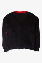 Vintage Black Blocked Collage Ugly Christmas Cardigan (1990s)