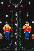 Vintage Black Nutcrackers Ugly Christmas Cardigan (1990s)