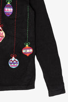 Vintage Black Bechamel Ornaments Ugly Christmas Cardigan (1990s)