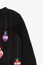 Vintage Black Bechamel Ornaments Ugly Christmas Cardigan (1990s)