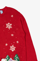 Vintage Red Holiday Editions Snowy Town Ugly Christmas Cardigan (2000s)
