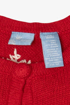 Vintage Red Holiday Editions Snowy Town Ugly Christmas Cardigan (2000s)