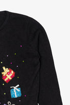 Vintage Black Tiara International Snowman With Presents Ugly Christmas Cardigan (2000s)