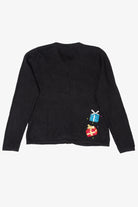 Vintage Black Tiara International Snowman With Presents Ugly Christmas Cardigan (2000s)